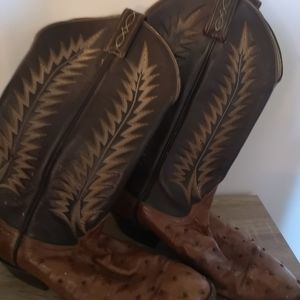 Vintage ostrich boots